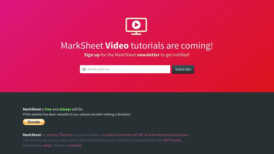 Marksheet Browser Based Guide And Tutorial For Html And Css Tutorial