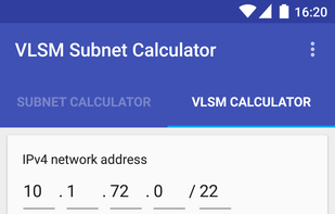VLSM Subnet Calculator screenshot 2