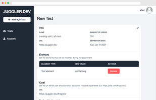 Simple way to create A/B test