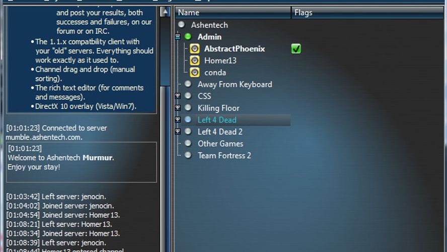 Mumble Open source, lowlatency, high quality voice chat software primarily intended
