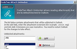 CodeTwo Attach Unblocker screenshot 1
