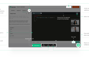 Meetcode real-time coding environment.
