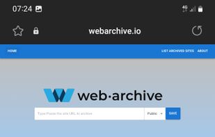 Webarchive.io frontpage 