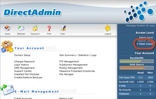 DirectAdmin screenshot 2