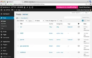WordPress running on Sandstorm