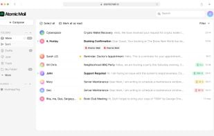 Atomic Mail interface
