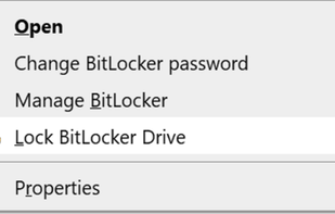 Lock BitLocker Drive