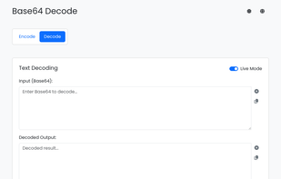 Online Base64 Decode and Encode screenshot 1