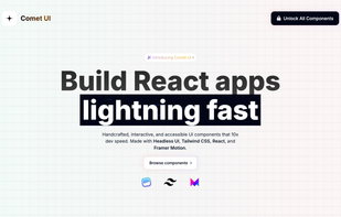 Comet UI screenshot 1