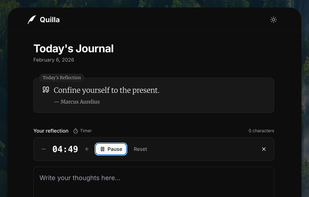 Add a timer with a gentle notification and write as you wish with no distractions.