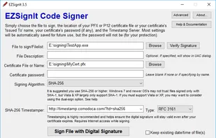 EZSignIt Code Signer screenshot 1