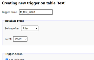 Creating a trigger in D1