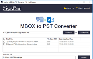 SysBud MBOX to PST Converter screenshot 3