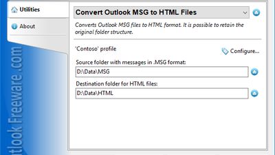Convert Outlook MSG to HTML Files screenshot 1