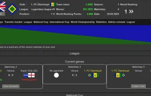 Start screen and overview