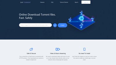 ZapTorrent start page