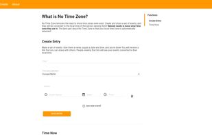 No Time Zone Start Page