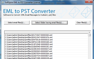 SoftSpire EML to PST Converter screenshot 1