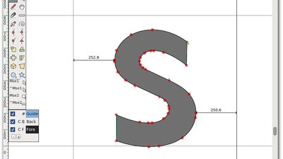 Toggle out of Spiro mode back into Bézier mode. You will notice there are a lot of points on the resulting curve — you may want to clean some of them up. <http://designwithfontforge.com/en-US/Drawing_With_Spiro.html>