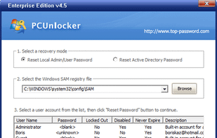 PCUnlocker screenshot 1