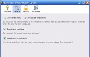 Lazarus Form Recovery screenshot 2
