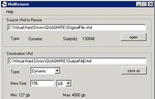 VhdResizer screenshot 1