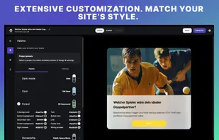 Extensive customization for colors, fonts and styles