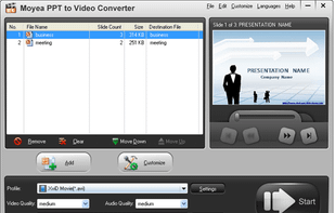 Moyea PPT to Video Converter screenshot 1
