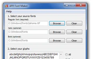 sIFR Font Maker screenshot 1