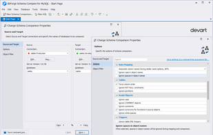 dbForge Schema Compare for MySQL screenshot 1