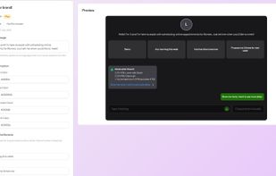 Create a branded booking experience for guests. Personalise your assistant’s greeting, colours, profile image, and quick action buttons — with a real-time preview of how your scheduling assistant appears to clients, leads, or partners.
