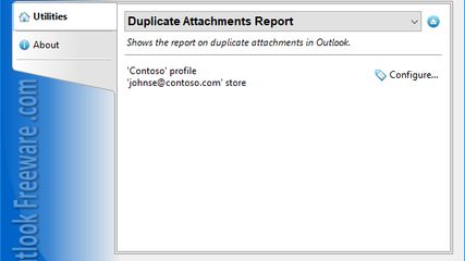 Duplicate Attachments Report for Outlook screenshot 1