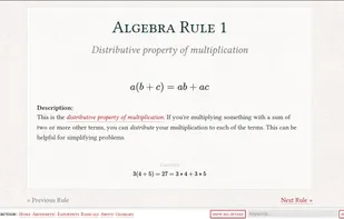 Algebrarules.com screenshot 1