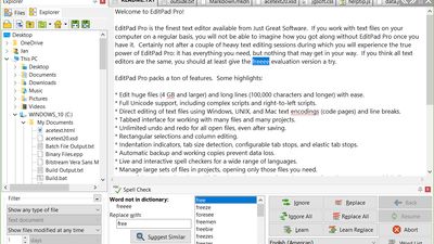 EditPad Lite - Free Text Editor for Windows