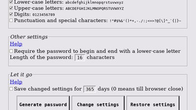 Secure password generator in Pale Moon
