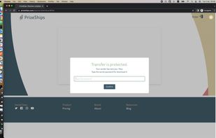 Receiver has to put the password, if the sender did it.