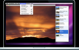 Media shows: manage storable playlists with local and internet media