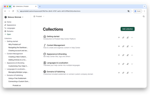 Publishing dashboard