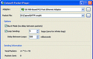 Colasoft Packet Player screenshot 1