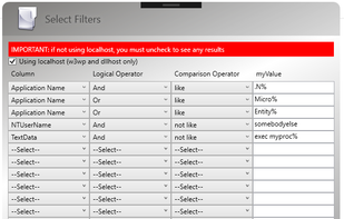 Fourth dialog screen allows you to specify filters