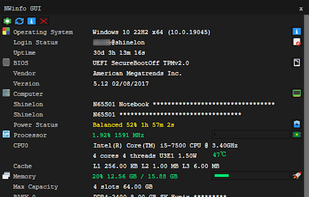 NWinfo screenshot 1