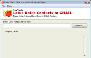 Screen Display after the installation of Lotus Notes Contacts to Gmail Converter.