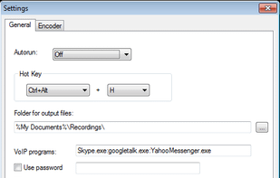 MX Skype Recorder settings
