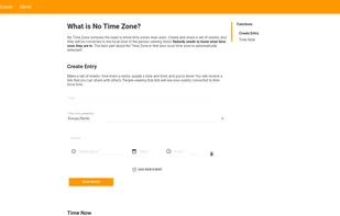 No Time Zone Start Page