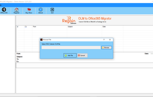 Regain OLM to Office 365 Migration screenshot 1