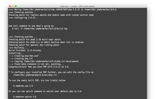PHPBrew screenshot 1
