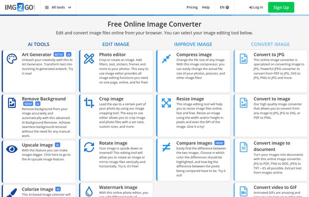 Img2go: Free Online Image Converter - Edit And Convert Image Files ...