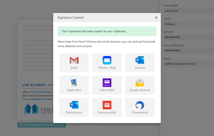Signature.email screenshot 1