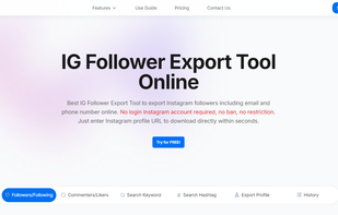 igexporter for you to export emails from Instagram