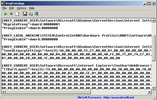 RegFromApp screenshot 1